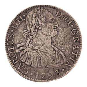 Silver Replica 1793 Spanish 8 Reale Replica Coin